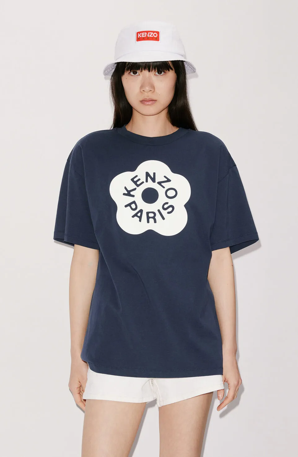 Kenzo BOKE FLOWER 2.0 University Jungle Team 'BOKE FLOWER' T-SHIRT Color: Black Tibetan Blue White Size: M L XL XXL Three Standards Style Number: K 53